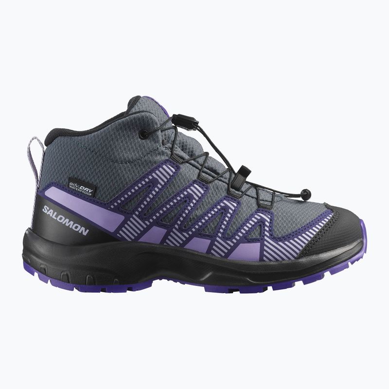 Salomon XA Pro V8 MID WP Kinder Wanderschuhe Turbulenz / schwarz / Freiheit 8