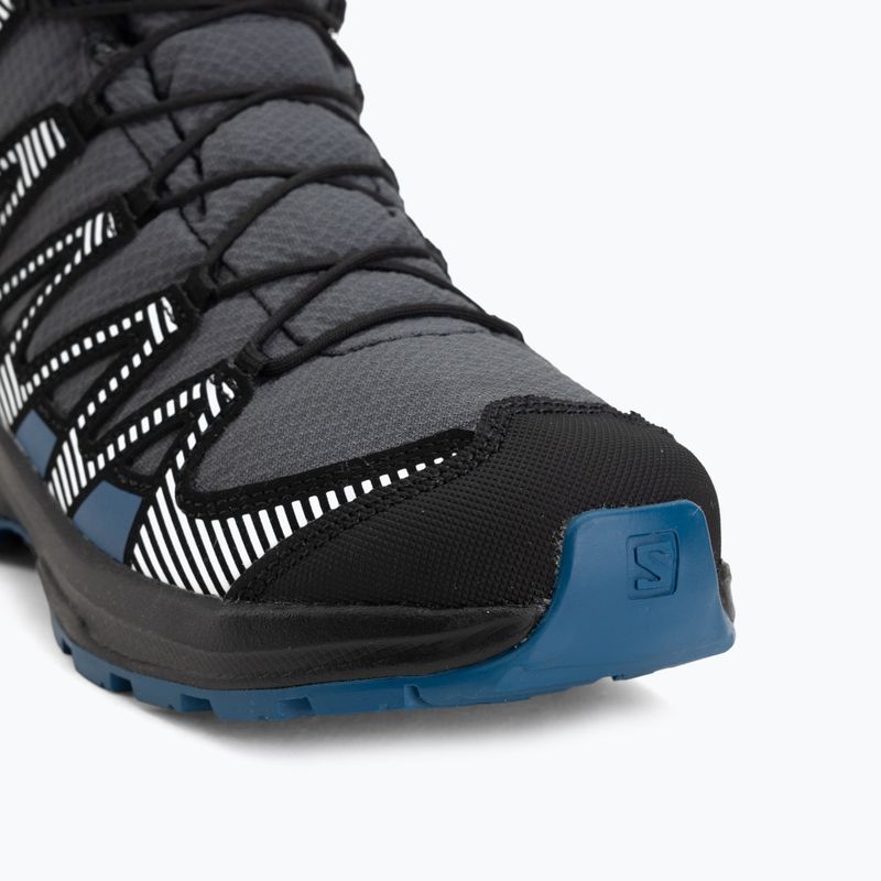 Kinder-Wanderschuhe Salomon XA Pro V8 Winter Waterproof turbulence / schwarz / dunkelblau 7