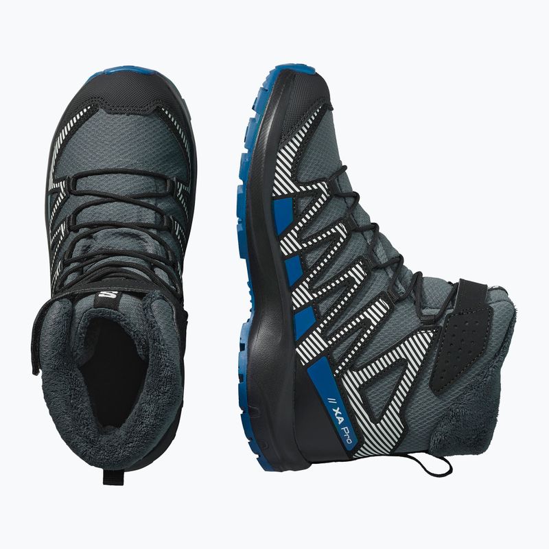 Kinder-Wanderschuhe Salomon XA Pro V8 Winter Waterproof turbulence / schwarz / dunkelblau 5