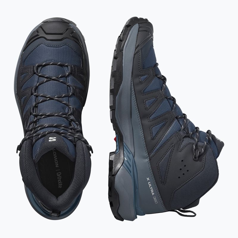Herren-Trekking-Stiefel Salomon X Ultra 360 Mid GTX blaue Nächte / dunkel navy / dunkelblau 12