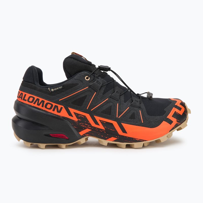 Herren-Laufschuhe Salomon Speedcross 6 GTX schwarz/shocking orange/white pepper 2