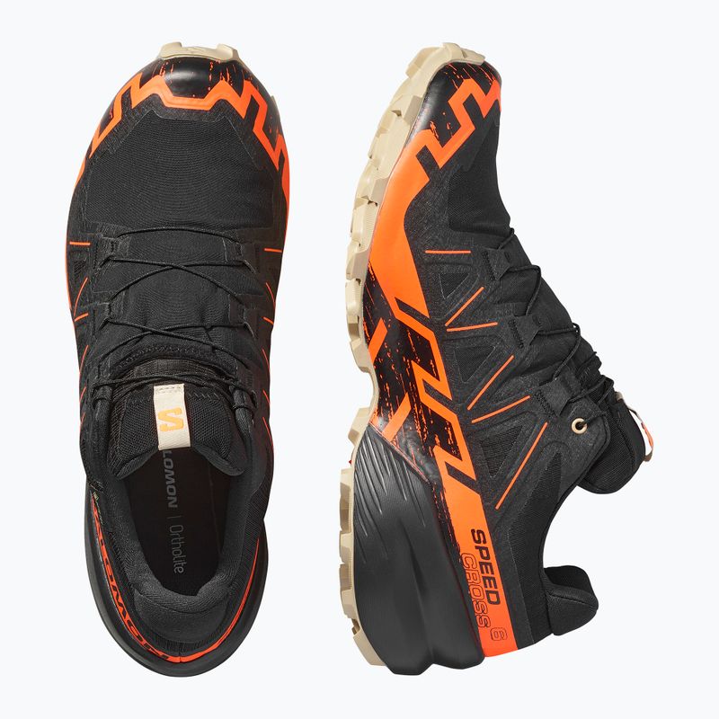 Herren-Laufschuhe Salomon Speedcross 6 GTX schwarz/shocking orange/white pepper 6