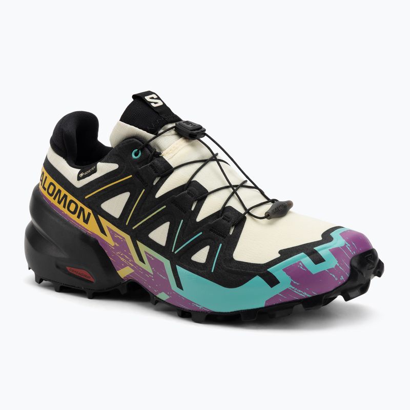Herren-Laufschuhe Salomon Speedcross 6 GTX transparent gelb/schwarz/wasserfall
