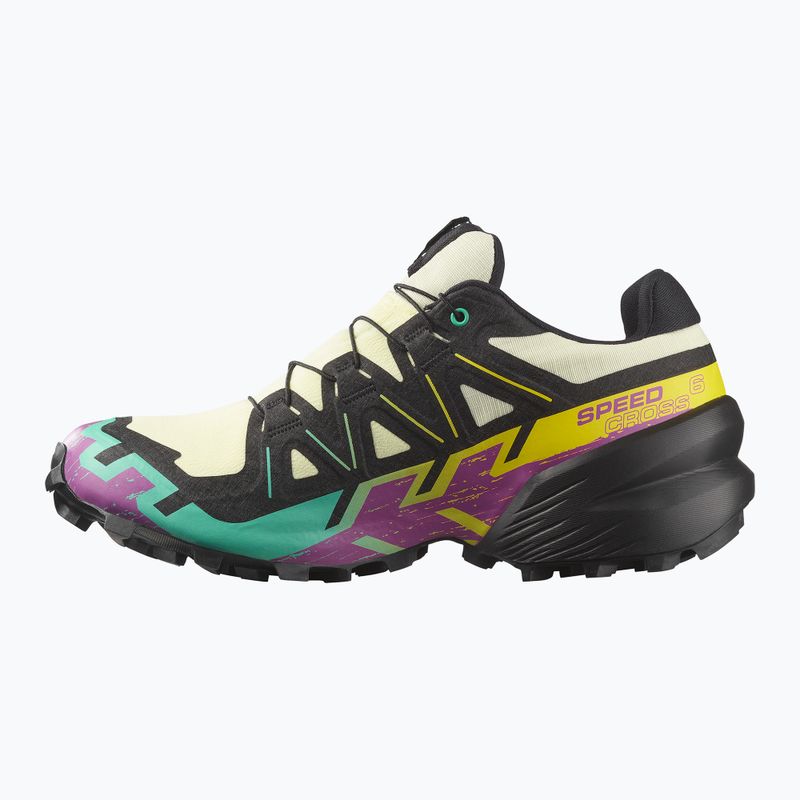 Damen-Laufschuhe Salomon Speedcross 6 GTX transparent gelb/schwarz/wasserfall 9