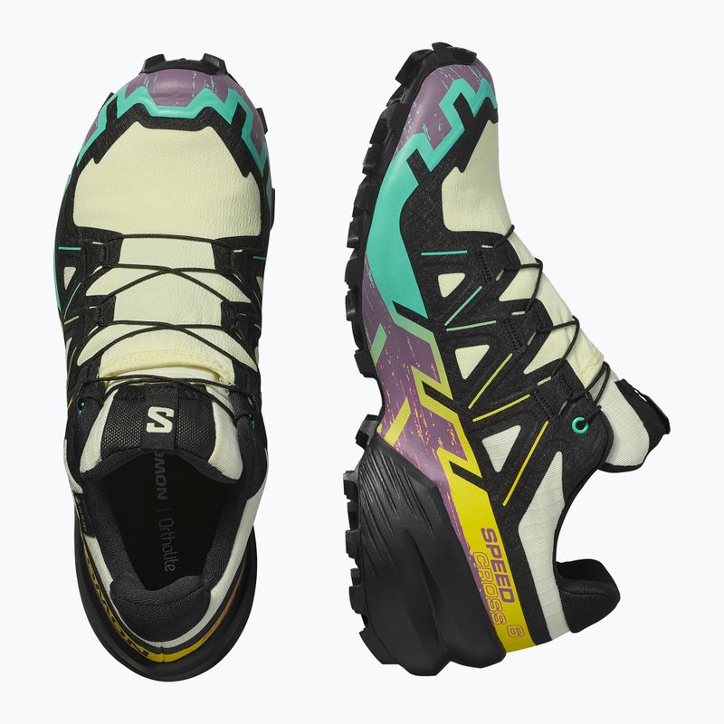 Damen-Laufschuhe Salomon Speedcross 6 GTX transparent gelb/schwarz/wasserfall 12