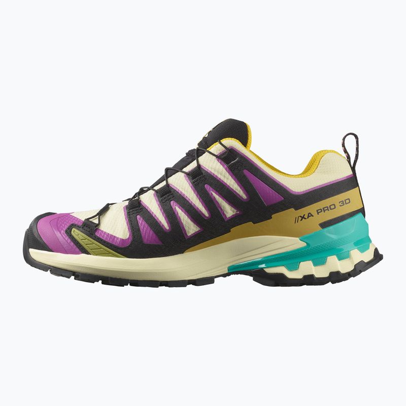 Damen Laufschuhe Salomon XA PRO 3D V9 GTX transparent gelb/schwarz/wasserfall 2