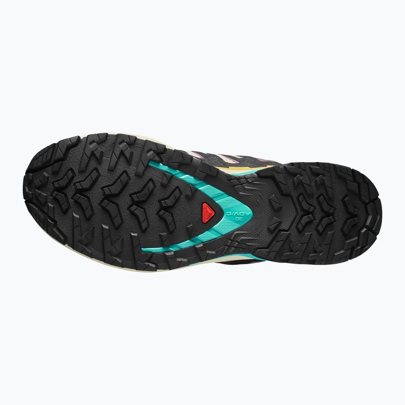 Damen Laufschuhe Salomon XA PRO 3D V9 GTX transparent gelb/schwarz/wasserfall 4