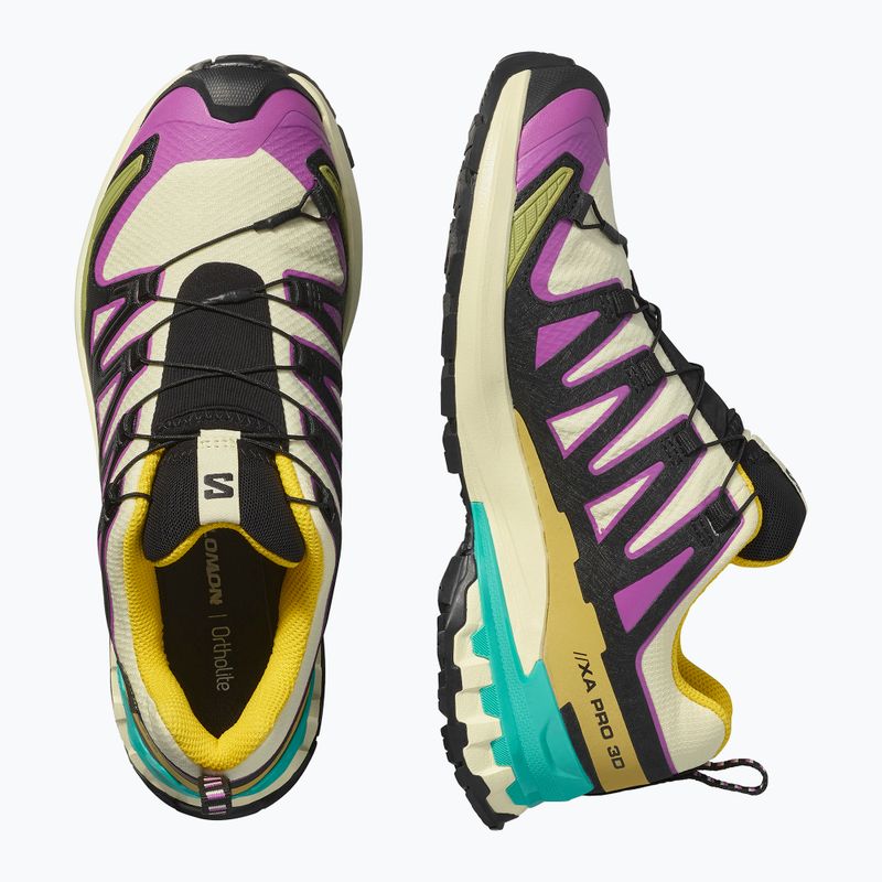 Damen Laufschuhe Salomon XA PRO 3D V9 GTX transparent gelb/schwarz/wasserfall 5
