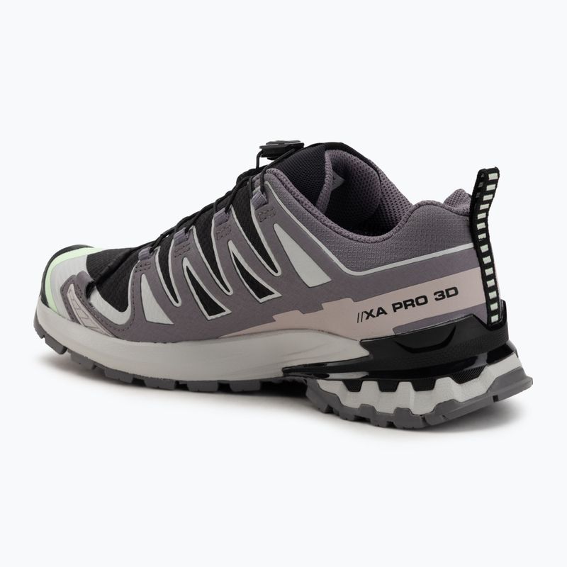 Damen Laufschuhe Salomon XA PRO 3D V9 GTX schwarz/patina grün/grau violett 3