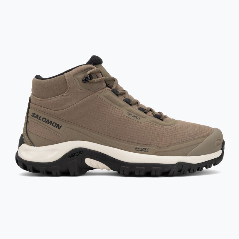 Herren-Trekking-Schuhe Salomon Shelter WP stone gray/schwarz/rainy day 2