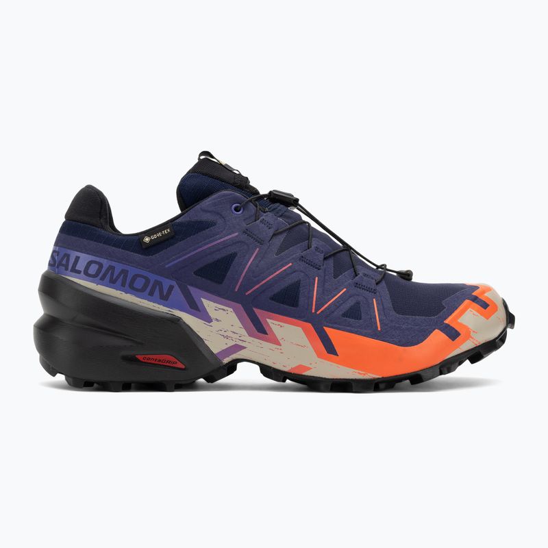 Herren-Laufschuhe Salomon Speedcross 6 GTX maritime blue/schwarz/cherry tomato 2