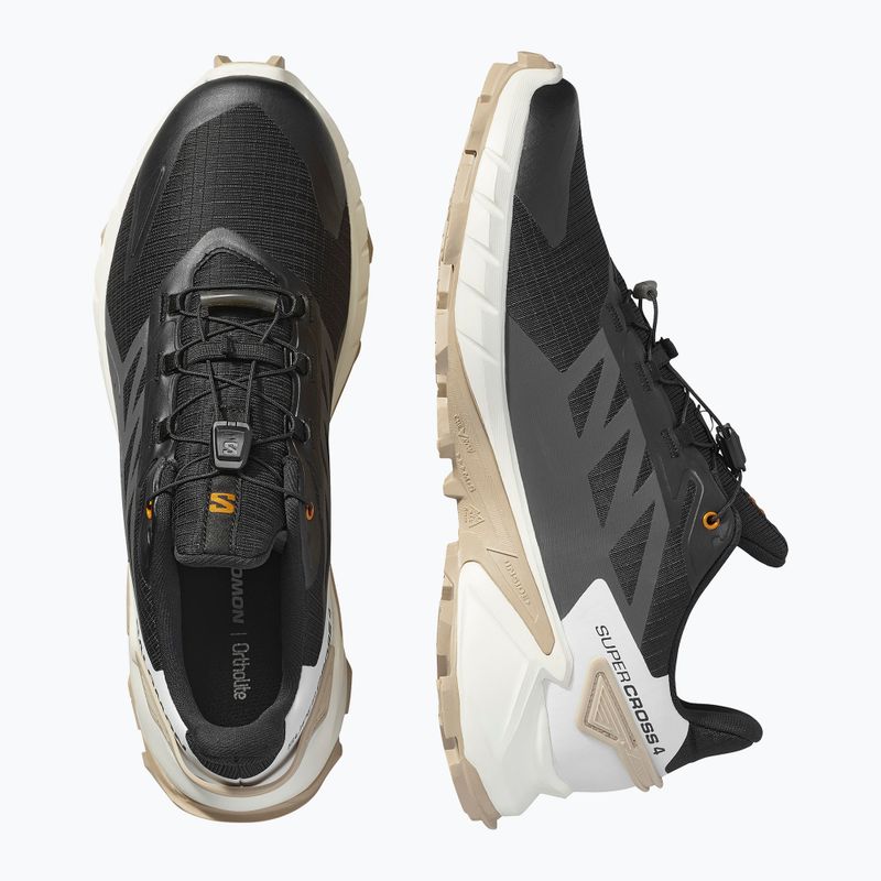 Herren Laufschuhe Salomon Supercross 4 schwarz / Vanilleeis / weißer Pfeffer 6