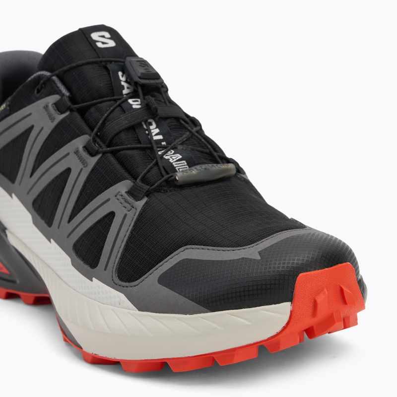 Herren-Laufschuhe Salomon Speedcross Peak GTX schwarz/castlerock/cherry tomato 7
