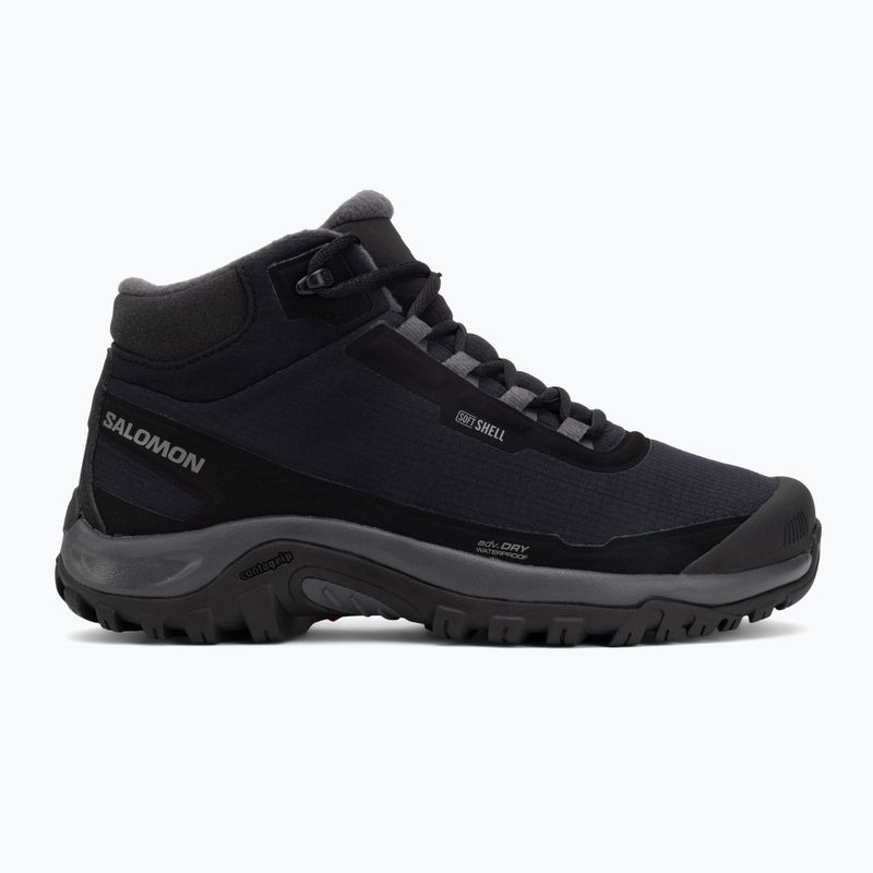 Herren-Trekking-Schuhe Salomon Shelter WP schwarz/Asphalt/Castlerock 2