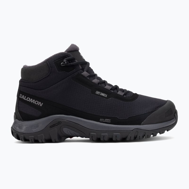 Damen-Trekking-Schuhe Salomon Shelter WP schwarz/Asphalt/Castlerock 2
