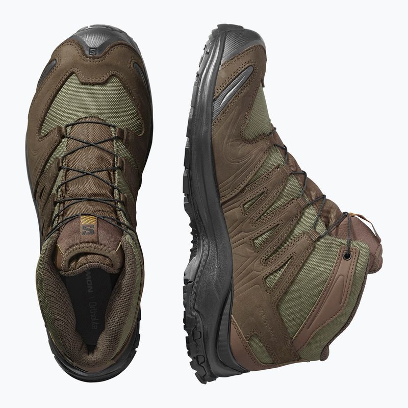 Herren-Trekking-Schuhe Salomon XA Tracker GTX earth brown/olive night/schwarz 8
