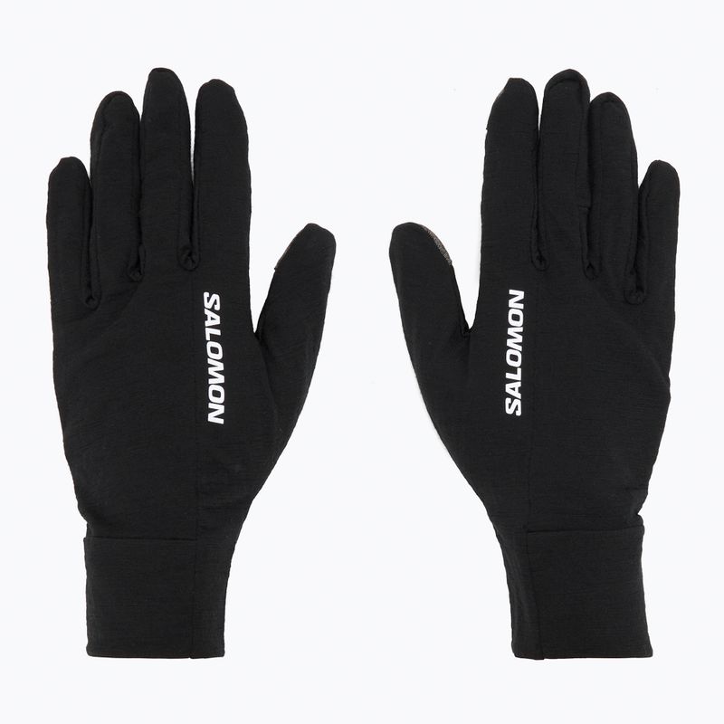 Salomon Merino Gloves tiefschwarze Laufhandschuhe 2
