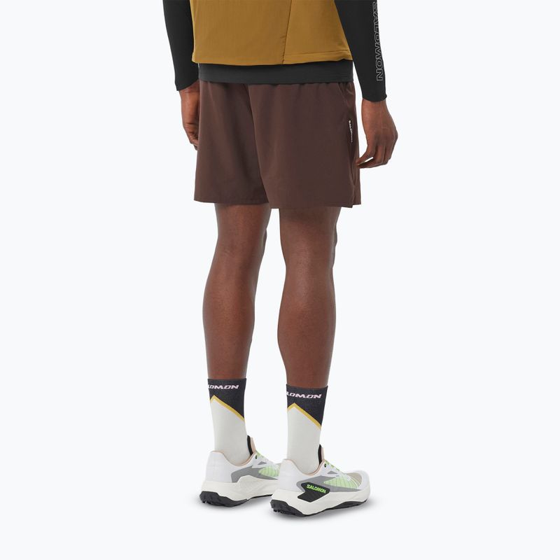 Herren-Laufshorts Salomon Shakeout C 2IN1 7" Kaffee-Bohne 5