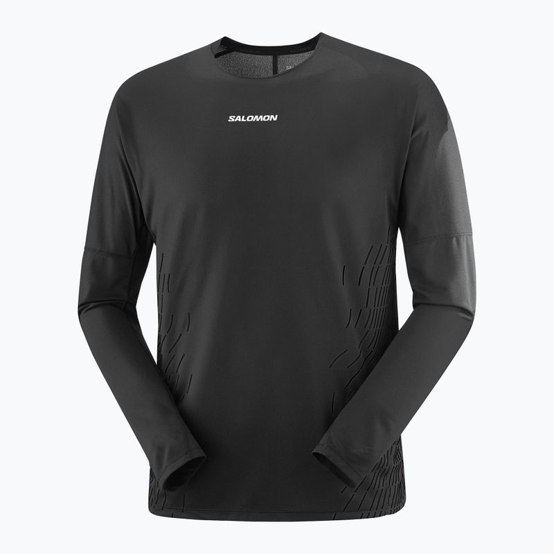 Langarm-Laufshirt für Herren Salomon Sense Aero GFX deep black 3