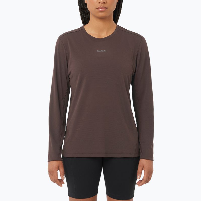 Damen-Longsleeve Salomon Shakeout Core Kaffeebohne
