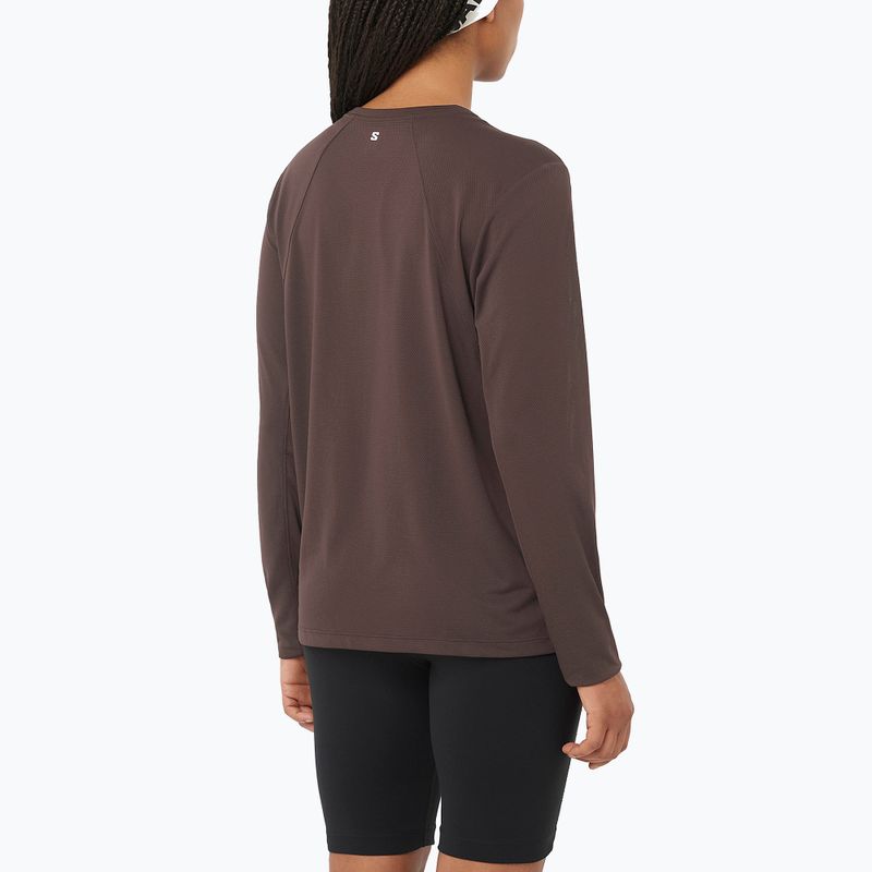 Damen-Longsleeve Salomon Shakeout Core Kaffeebohne 2
