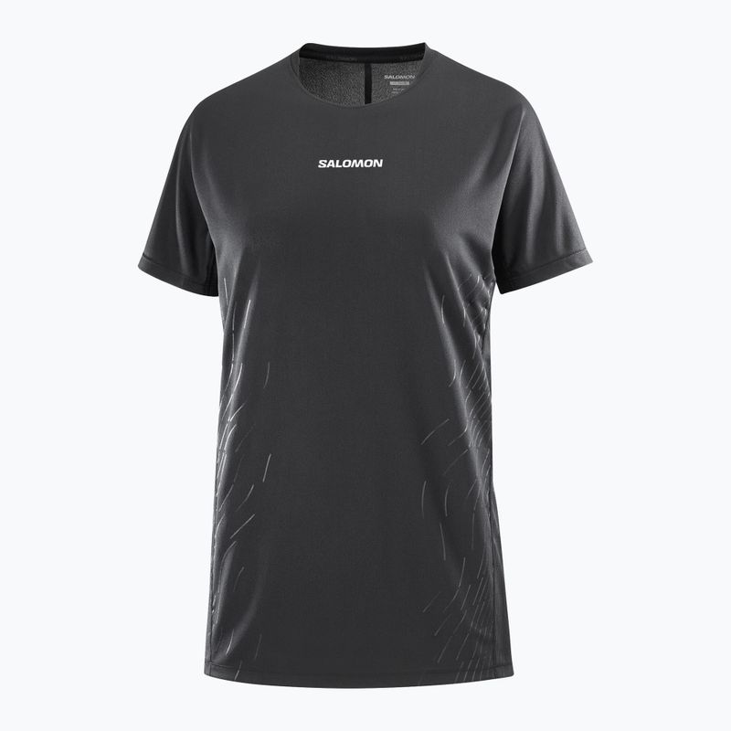 Damen-Laufshirt Salomon Sense Aero SS Tee GFX deep black 3