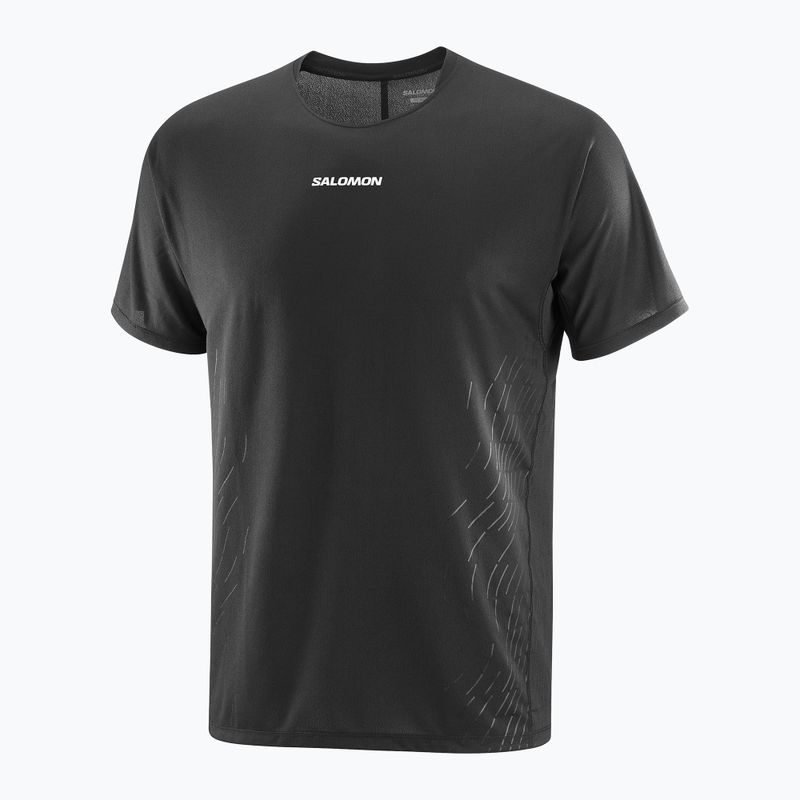 Herren-Laufshirt Salomon Sense Aero GFX deep black 3