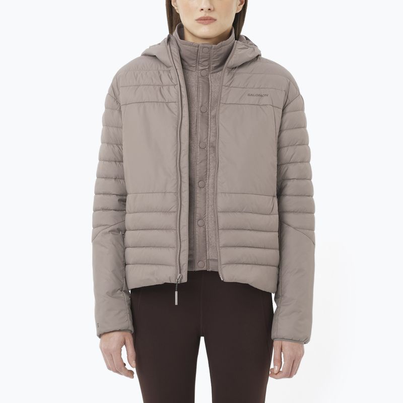 Salomon Reflex Hoodie Frauen winddichte Jacke Eisen