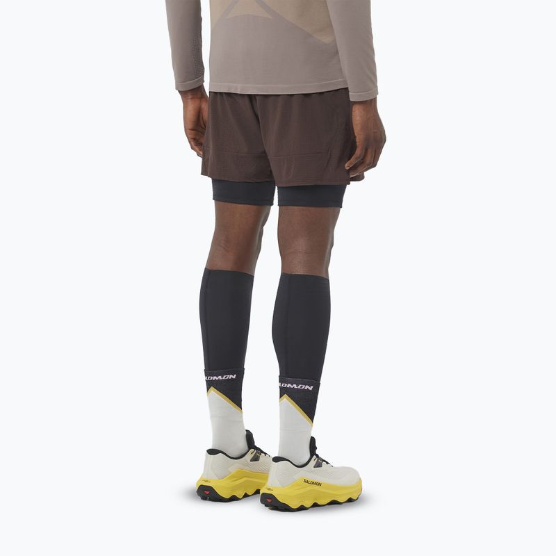 Salomon Sense 2IN1 Laufshorts für Herren Kaffeebohne 2