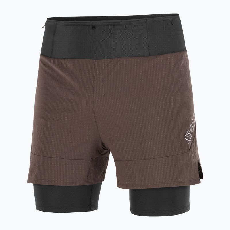 Salomon Sense 2IN1 Laufshorts für Herren Kaffeebohne 6