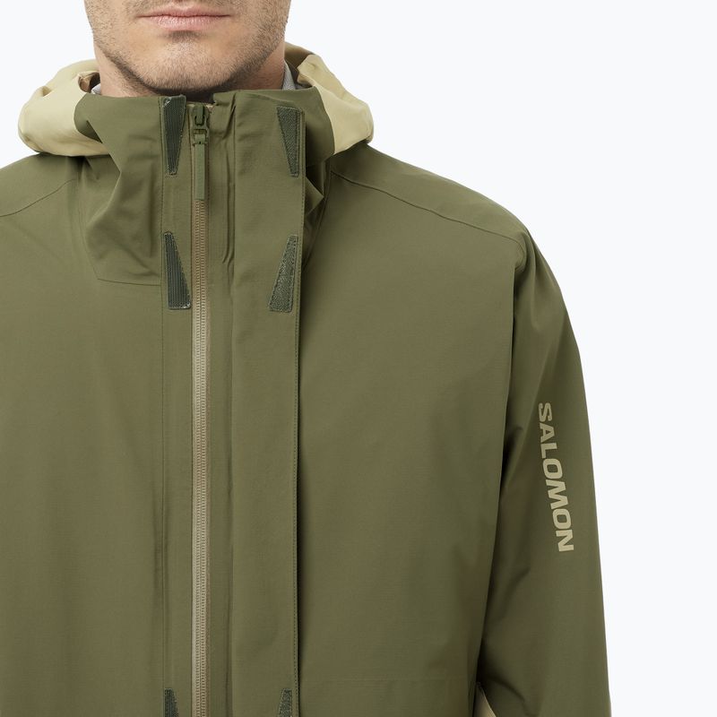 Herren Softshell-Jacke Salomon Outherpath Pro 2.5 l grau grün/weinblatt 4