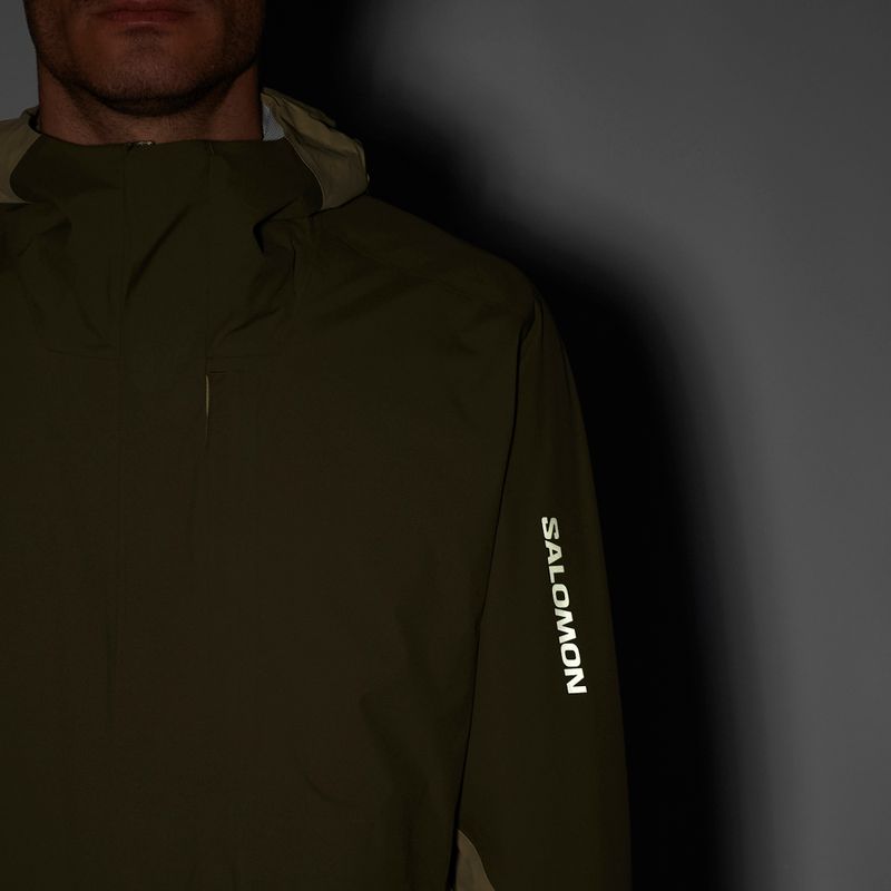 Herren Softshell-Jacke Salomon Outherpath Pro 2.5 l grau grün/weinblatt 7