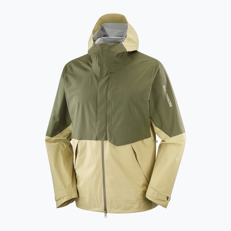 Herren Softshell-Jacke Salomon Outherpath Pro 2.5 l grau grün/weinblatt 9