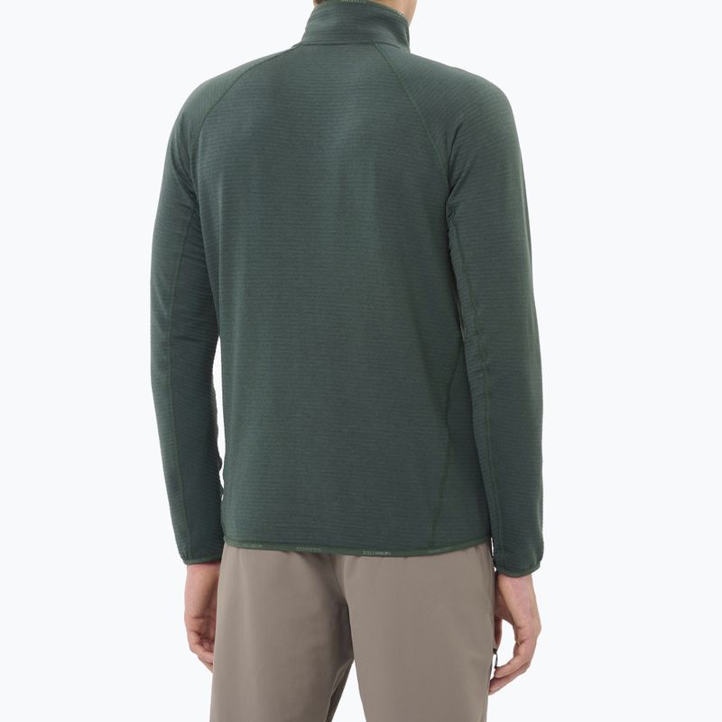 Herren-Trekkingpullover Salomon Essential Lightwarm Full Zip Green Gables 2