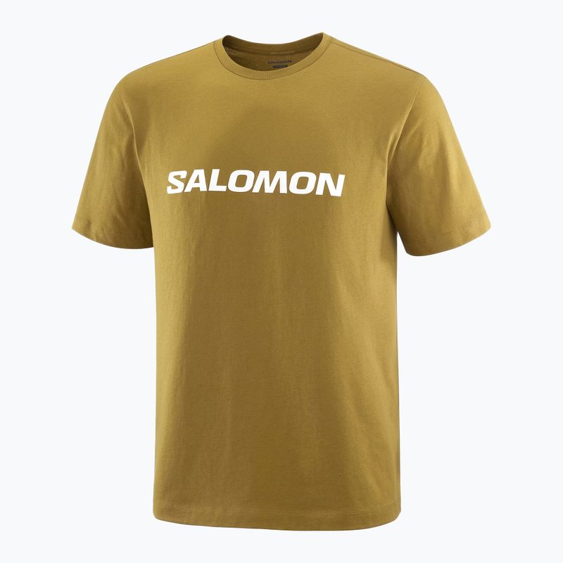 Herren T-Shirt Salomon Logo brilliant olive 3