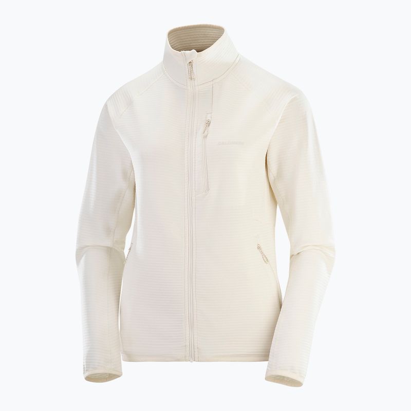 Damen-Trekkingsweatshirt Salomon Essential Lightwarm Full Zip whisper white 5
