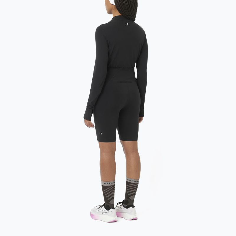 Damen-Langarmshirt zum Laufen Salomon Bliss deep black 4