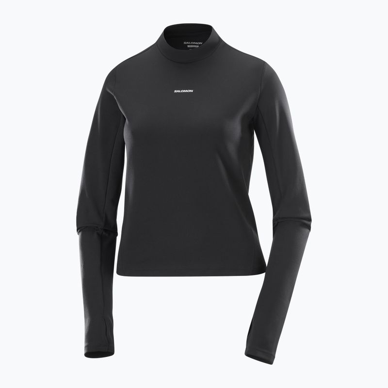 Damen-Langarmshirt zum Laufen Salomon Bliss deep black 5