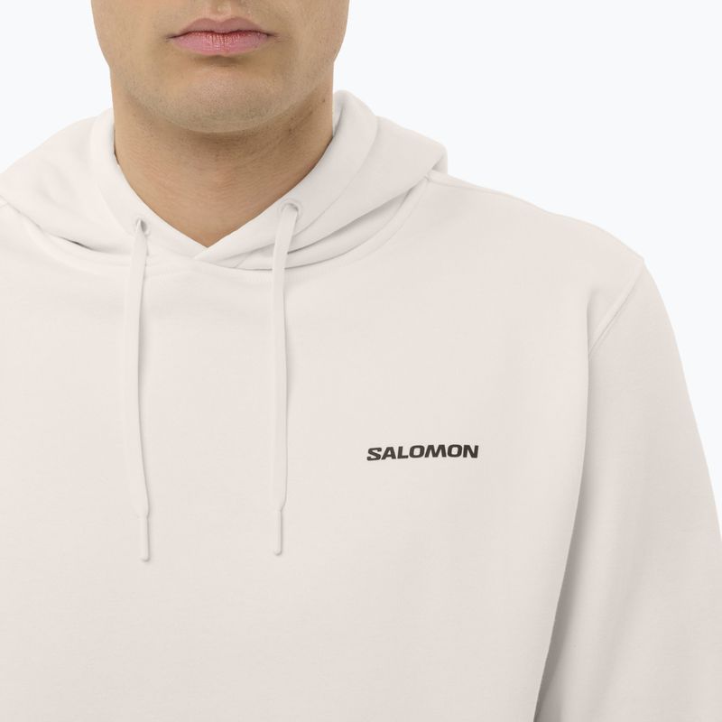 Herrenpullover Salomon Chest Logo Hoodie whisper white 3