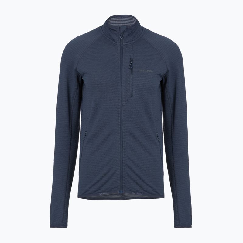 Fleecejacke für Damen Salomon Lightwarm Full Zip blue nights 5