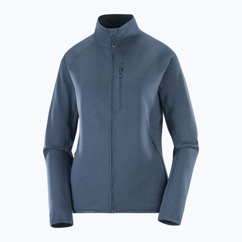 Fleecejacke für Damen Salomon Lightwarm Full Zip blue nights 5