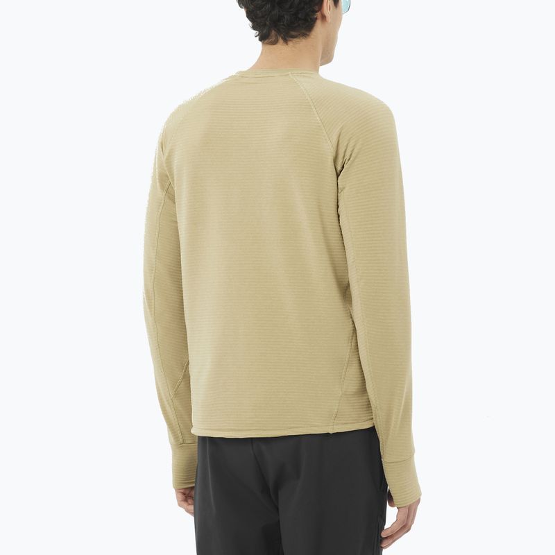 Herren Salomon Essential Lightwarm CN Sweatshirt grau grün 2