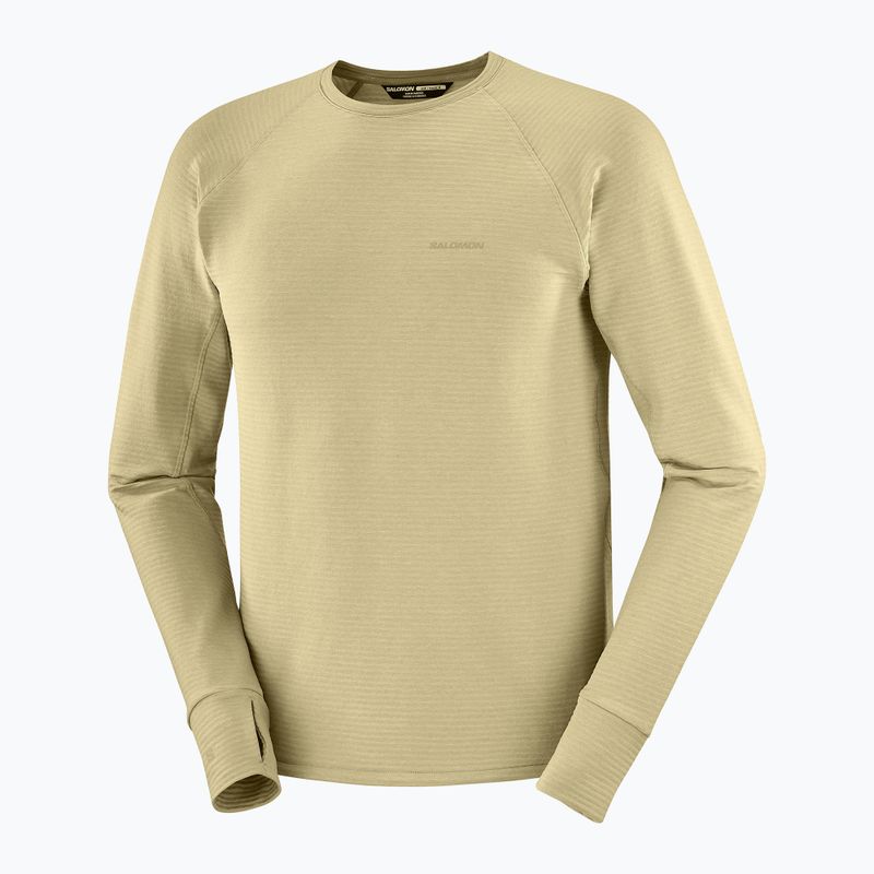 Herren Salomon Essential Lightwarm CN Sweatshirt grau grün 4