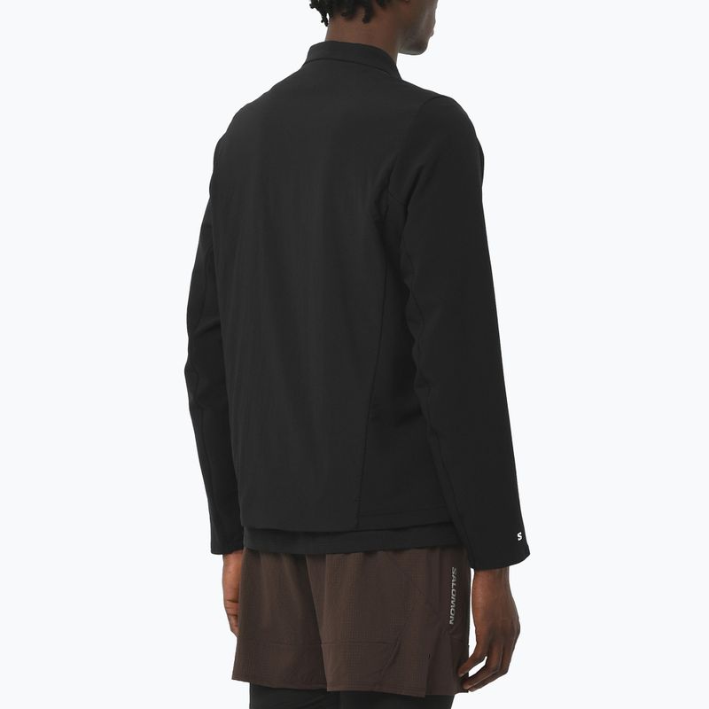 Salomon Mountain Flex Hybrid Herren Laufsweatshirt tiefschwarz 2