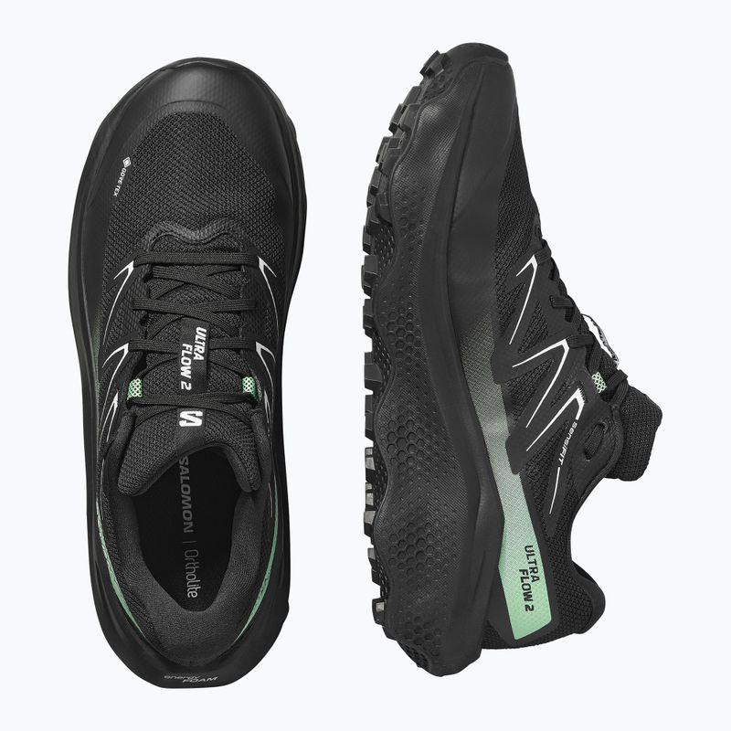 Herren-Laufschuhe Salomon Ultra Flow 2 GTX schwarz/schwarz/patina grün 12