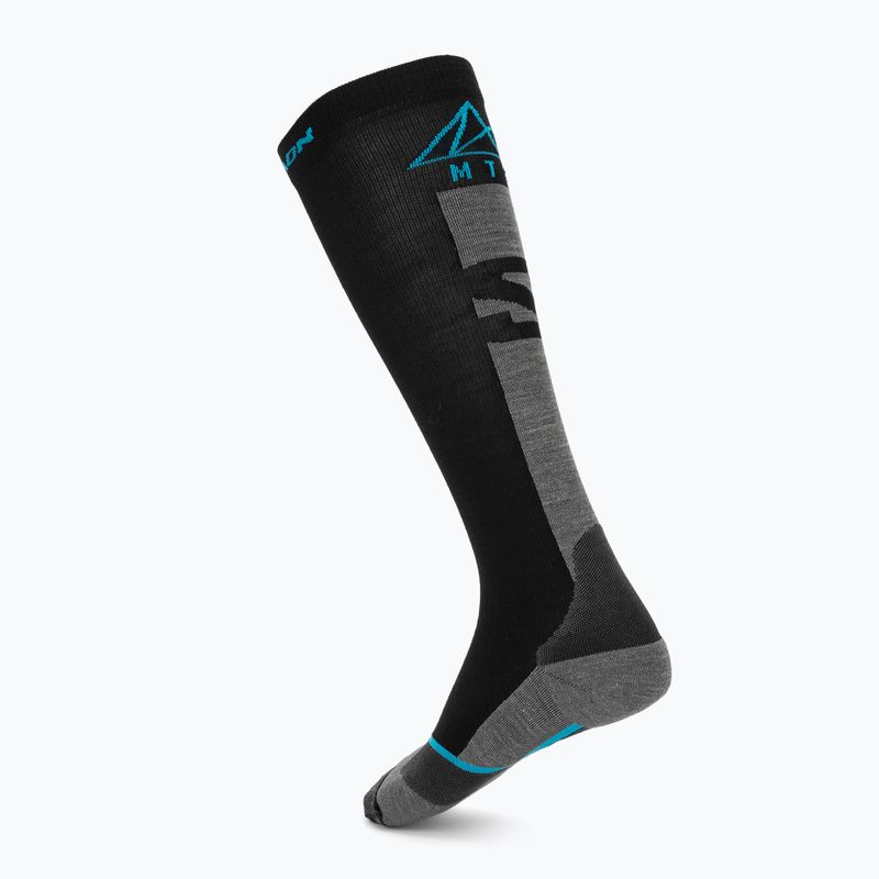 Skisocken Salomon MTN black/blue Danube 2