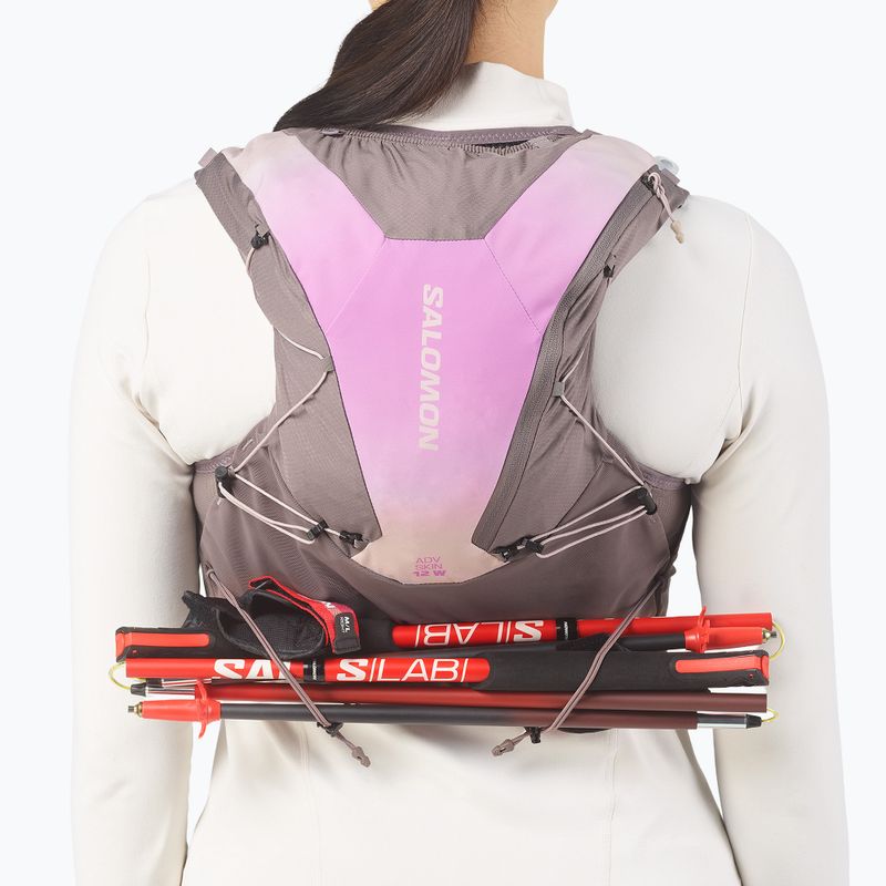 Damen-Laufweste Salomon Advance Skin 12 Gradient Set iron/shadow gray 8