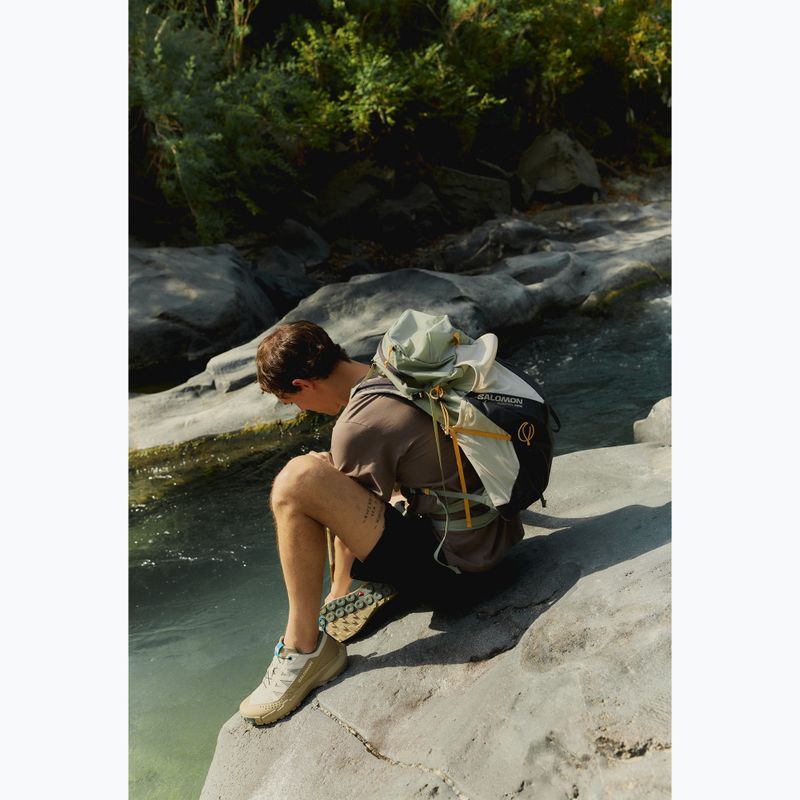 Herren-Trekkingschuhe Salomon Techamphibian 5 rainy day/desert tan/mykonos blue 10