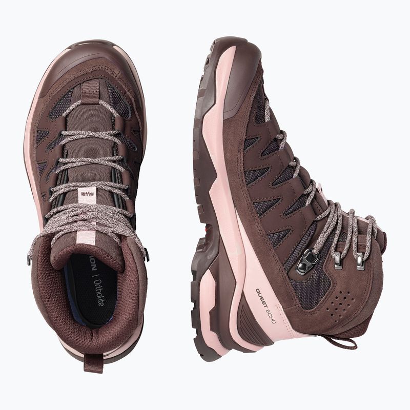 Damen-Trekkingschuhe Salomon Quest Echo GTX blkcof/shadow/blac 5