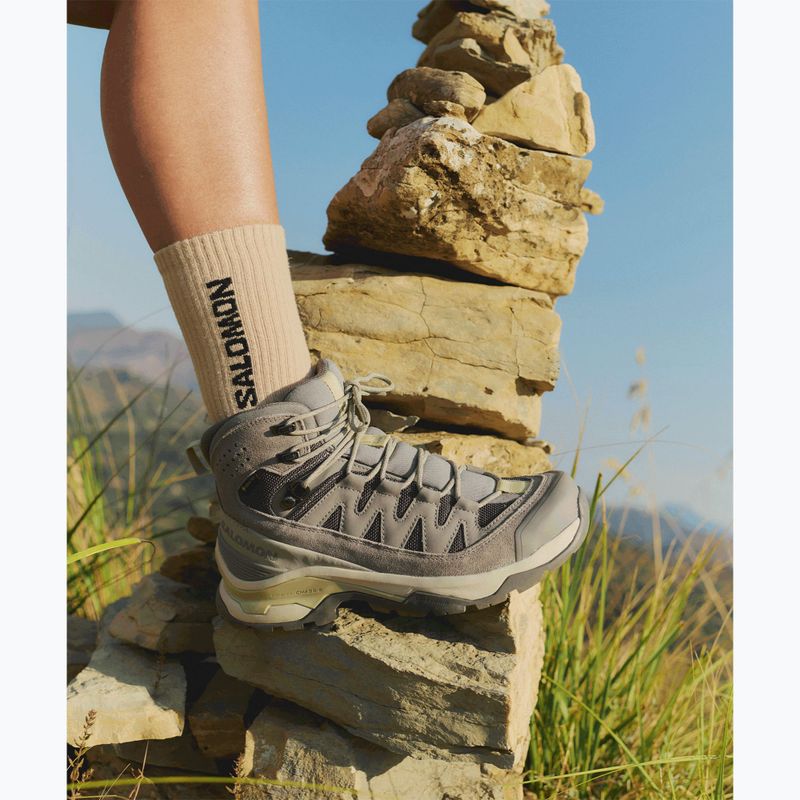 Damen-Trekkingschuhe Salomon Quest Echo GTX gull/paloma/bog 8